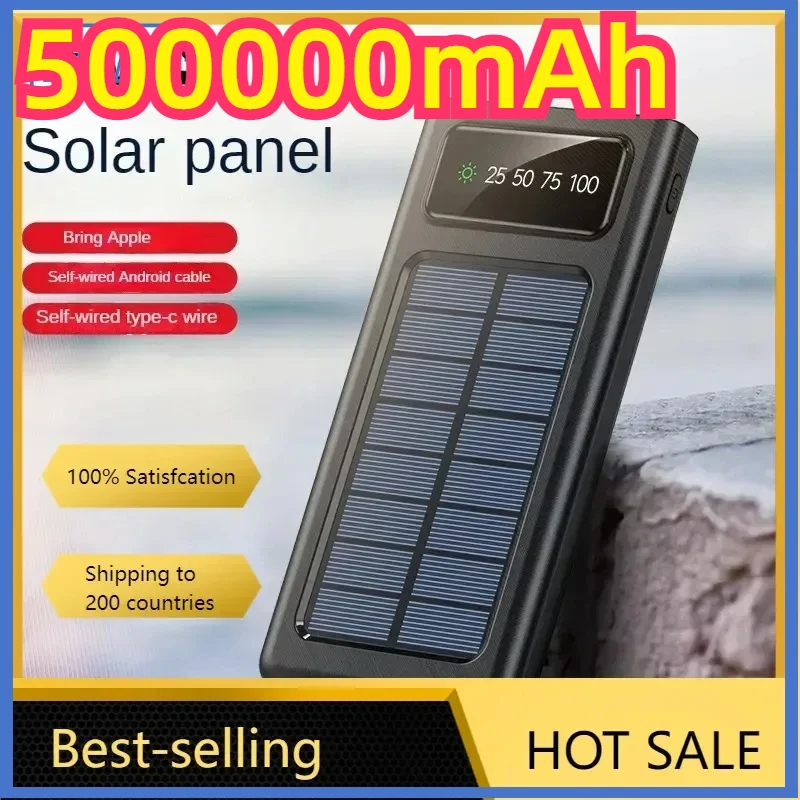 500000MAH Solar Power Bank, Co - Outdoor Power Adapter Usb C recension och pris
