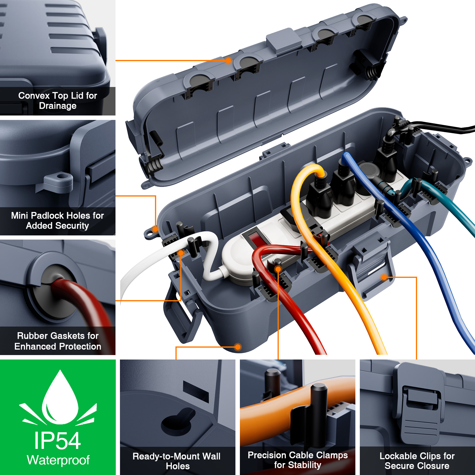 Weatherproof Extension Cord Co - Outdoor Use Power Strip recension och pris