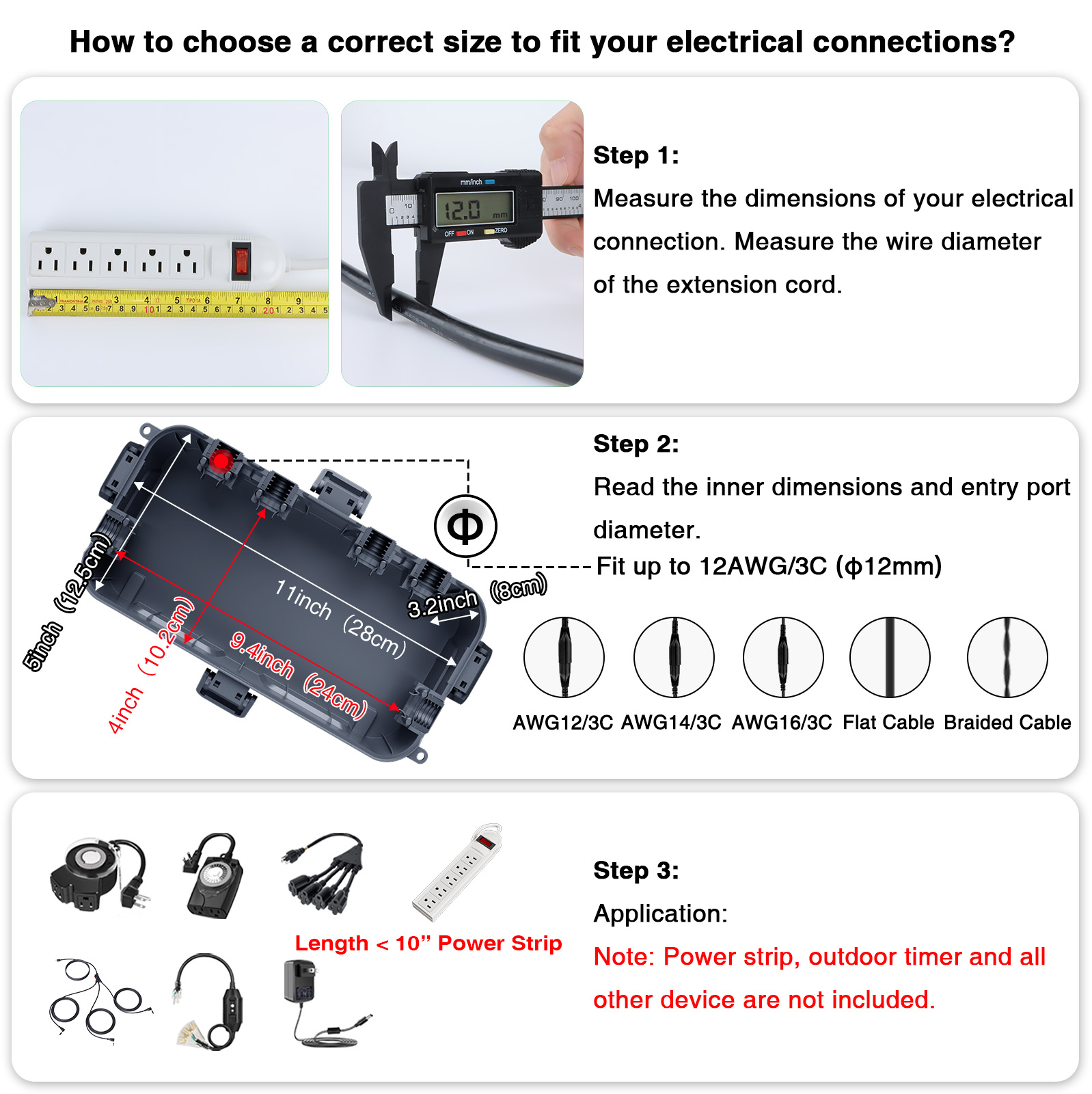 Weatherproof Extension Cord Co - Outdoor Use Power Strip recension och pris