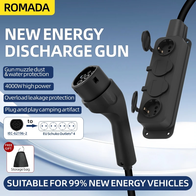 Portable 16A 4KW V2L Cable Ele - Ac Outdoor Power recension och pris