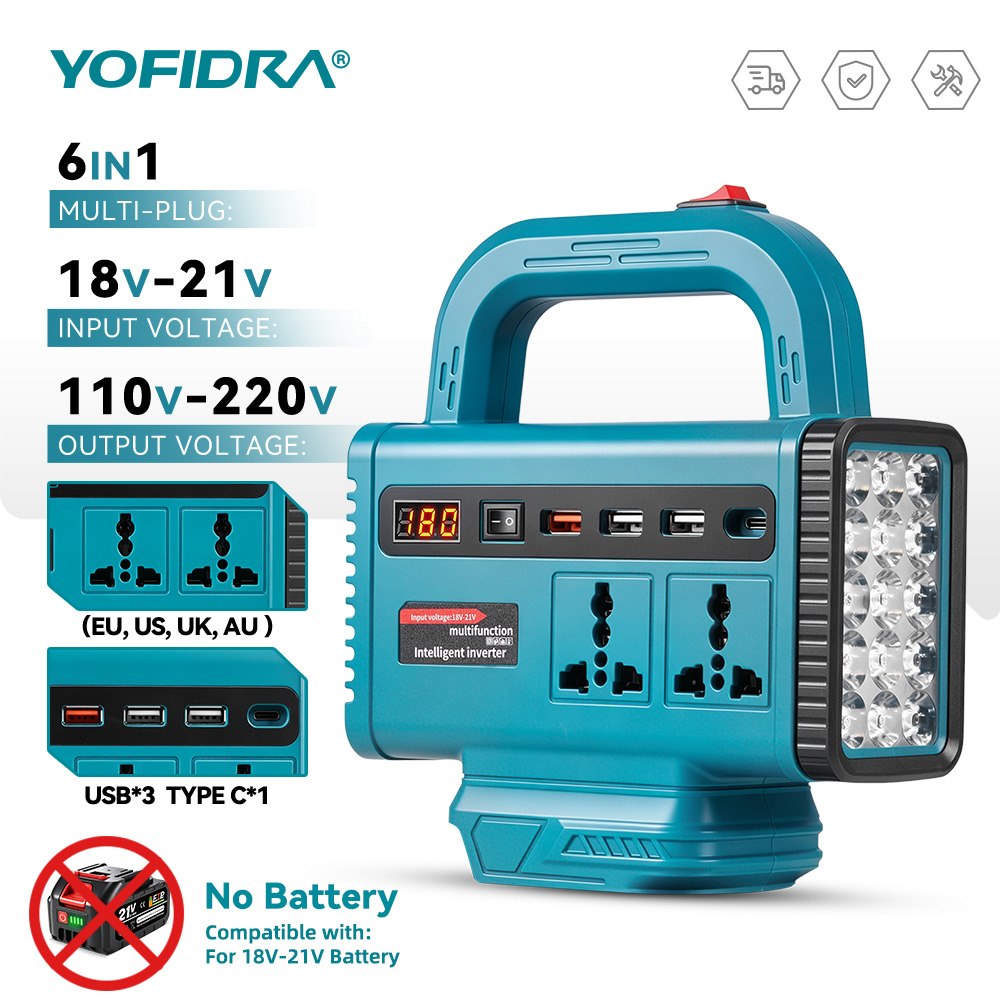 YOFIDRA 220V Portable Power In - Outdoor Power Adapter Usb C recension och pris