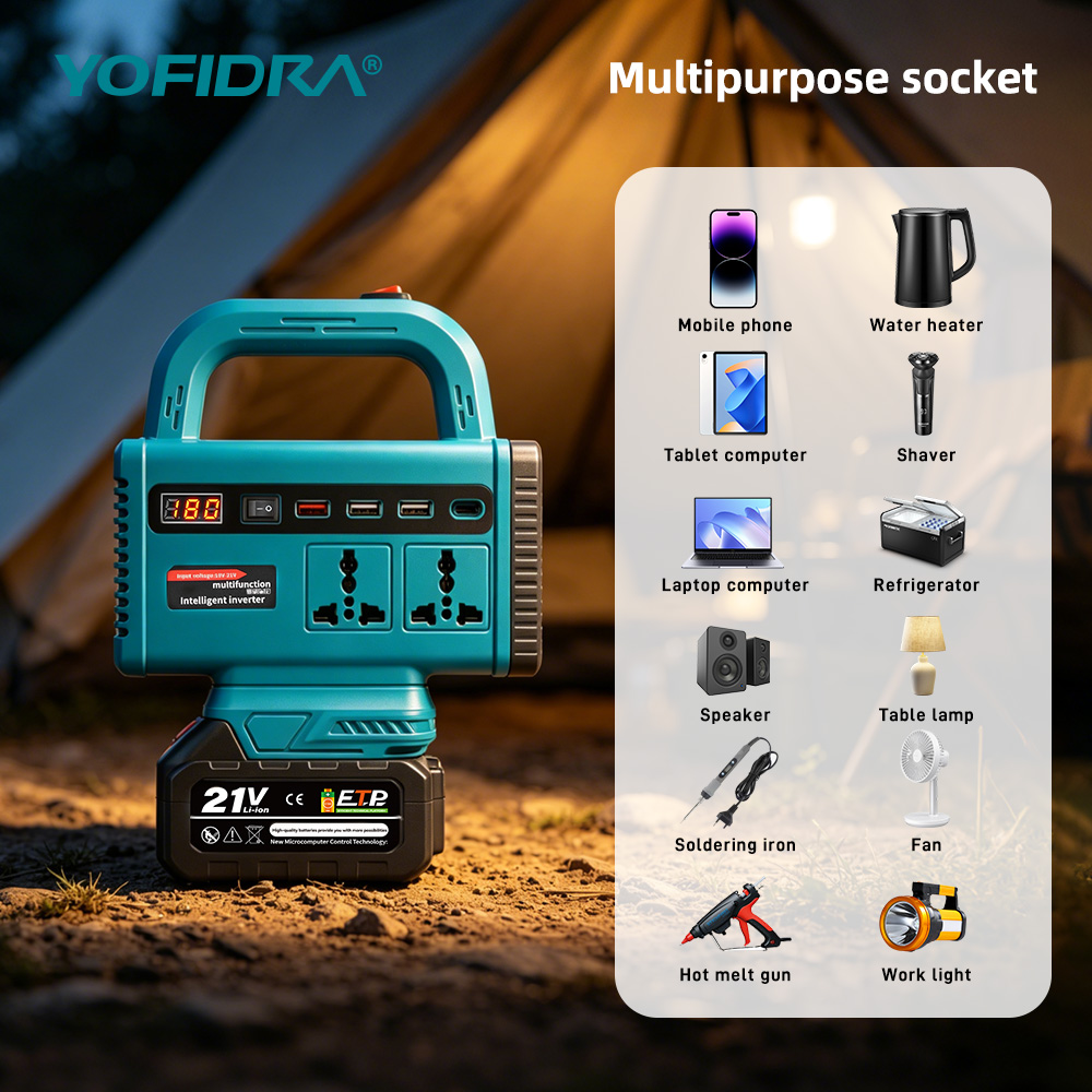 YOFIDRA 220V Portable Power In - Outdoor Power Adapter Usb C recension och pris