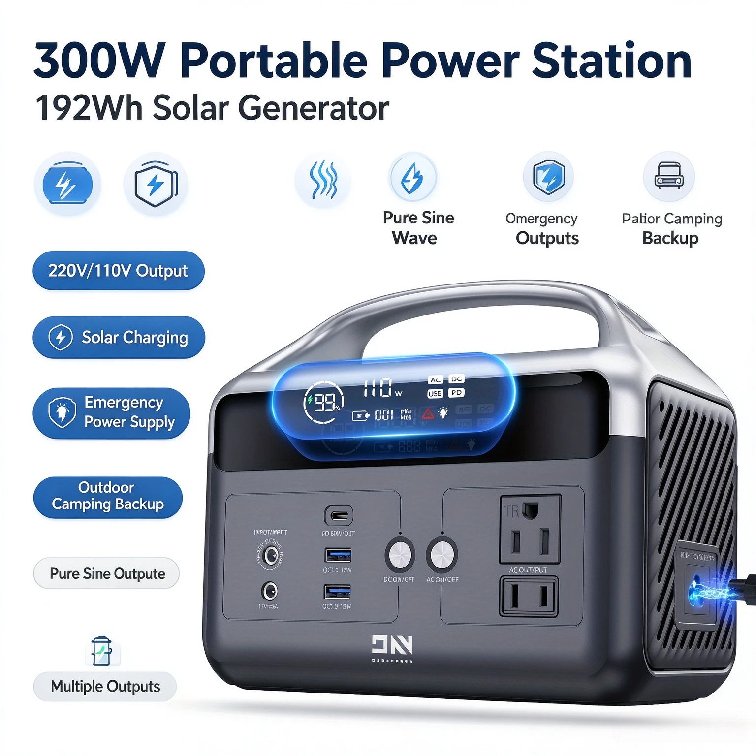 300W Portable Power Station 19 - Ac Outdoor Power recension och pris